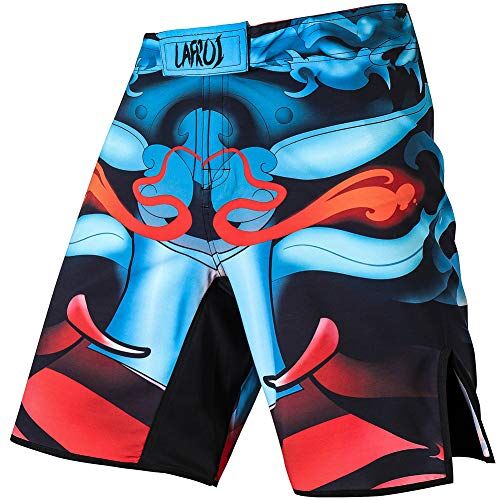 LAFROI Pantaloni da MMA, Boxe, Cross Training e Altri Sport da Combattimento, con Coulisse e Tasca, QJK01, Vengeance, S