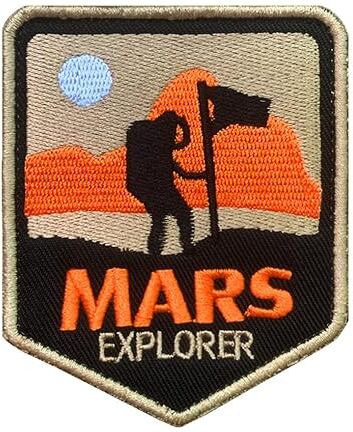 Antrix Mars Explorer Patch Space Exploration NASA Patch con gancio & Loop ricamato Applique emblema ispirato per bambini, adolescenti, adulti Marte Patch per giacca jeans borse vestiti gilet imbracatura