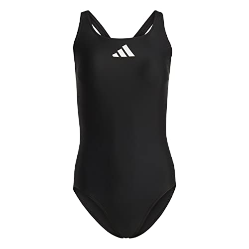 Adidas 3 Bar Logo Swimsuit Costum Intero, Black/White, 34 Donna