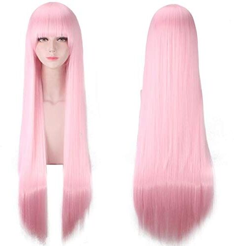 WERNG 2019 hot Anime DARLING in the FRANXX Costume Cosplay Parrucca 100 cm lunghi Capelli sintetici rosa 02 Zero Due parrucche cosplay per donna Taglia unica PL-454 02 parrucca