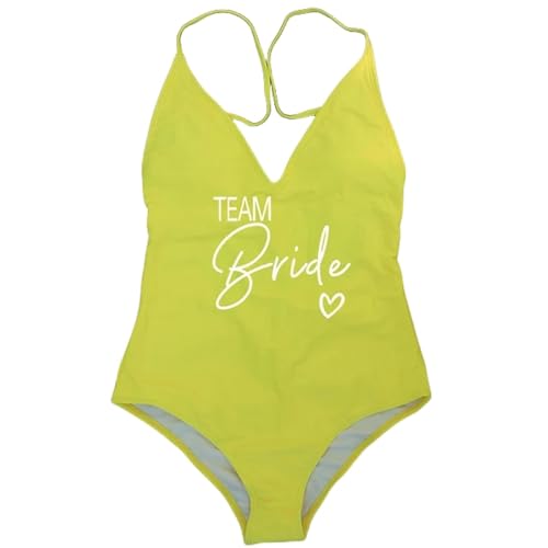 GabChi Sposa Squadra Costume One Piece Team Bride Donne Bachelor Party Costumi da Bagno-Squadra 19-M