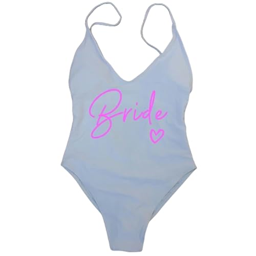 GabChi Sposa Squadra Costume One Piece Team Bride Donne Bachelor Party Costumi da Bagno-Sposa5-L