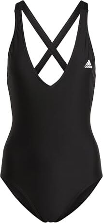 Adidas 3-stripes, Costume da nuoto, Donna, Black/White, 52