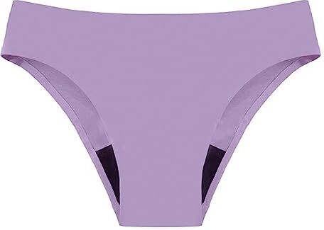 ELizoop Costume da Bagno mestruale a Prova di perdite con Fondo Bikini, Costume da Bagno con Mutandine da Bagno Bikini a Vita Alta per Adolescenti, Ragazze (M,Viola)