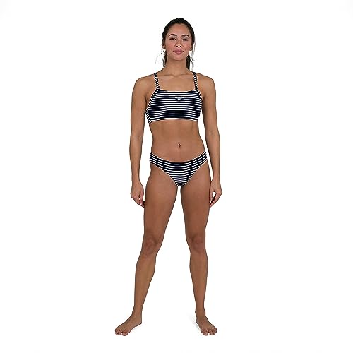 Speedo Eco Endurance+ Con Spalline Sottili, Costume Da Bagno A Due Pezzi Donna, Nera, IT 42