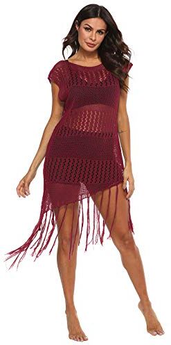 GAOHONGMEI Beachwear da donna Scava fuori Bikini Cover Ups Swimwear Crochet Sexy Sexy Beach Beach Beach Cover Ups Ladies Abito senza schienale 003-L