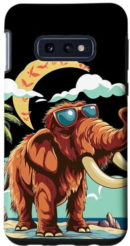 Summer Mammoth for ice age fans Custodia per Galaxy S10e Fantastica isola per le vacanze con questo divertente costume da mammut