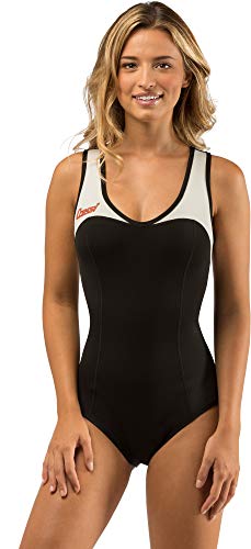 Cressi Dea Swimsuit, Costume Monopezzo in Neoprene Ultra Stretch 1 mm Donna, Nero/Bianco, XL/5