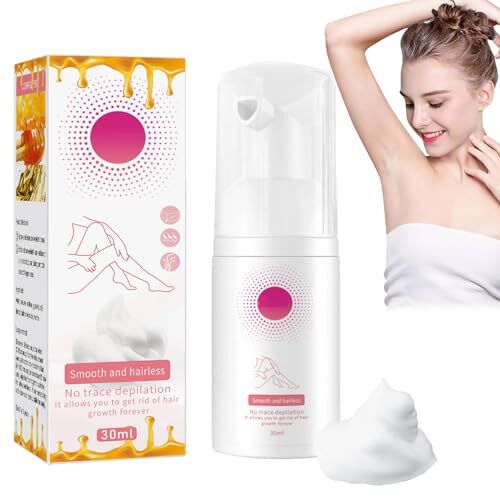 Cyqfei Beeswax Hair Removal Mousse 2024 Best Beeswax Hair Removal, Gentle Beeswax Hair Removal Mousse, Body Hair Removal Foam Spray for Men Women Armpit Legs Hands and Bikini Areas (1pcs)