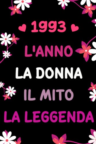 Lenoavaii, Marinavai 1993 l'anno la donna il mito la leggenda: Taccuino 1993 anno 110 pagine a righe Regali Compleanno 1993 per donna