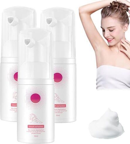 Cyqfei Beeswax Hair Removal Mousse 2024 Best Beeswax Hair Removal, Gentle Beeswax Hair Removal Mousse, Body Hair Removal Foam Spray for Men Women Armpit Legs Hands and Bikini Areas (3pcs)