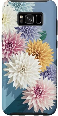 Pattern blue Flower girls, orange Tropical Flower Custodia per Galaxy S8+ fresco con fiori, divertente viola tropicale fiore donna