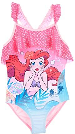 Cartoons Disney Bambina Costume da Bagno Intero 1 Pezzo o Bikini 2 Pezzi Monokini Mare Piscina Licenza Ufficiale [Intero 1899 Rosa 3 Anni]