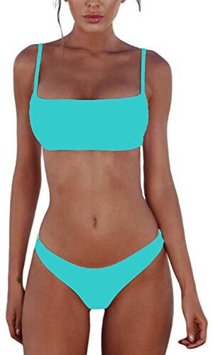 meioro Costumi da Bagno per Donna a Due Pezzi Bikini a Vita Bassa Tankini Bikini Push Up Abito a Vita Bassa