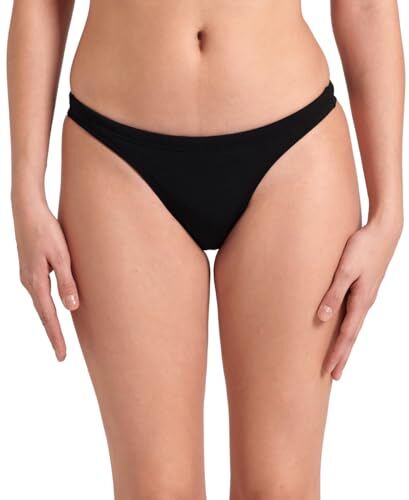 Arena Women's Team Swim Bottom Solid, Slip Donna, Black-white, 46