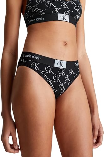 Calvin Klein Modern Bikini , Mutandine bikini Donna, Nero (Litho Ck Print+black), XL