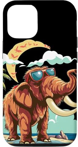 Summer Mammoth for ice age fans Custodia per iPhone 15 Pro Fantastica isola per le vacanze con questo divertente costume da mammut