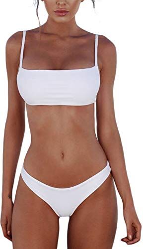 meioro Costumi da Bagno per Donna a Due Pezzi Bikini a Vita Bassa Tankini Bikini Push Up Abito a Vita Bassa