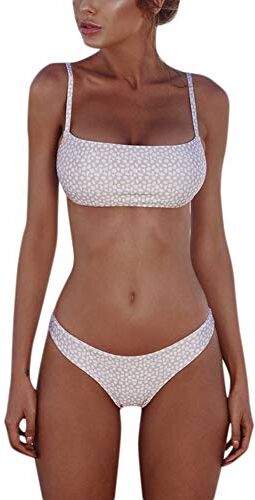 meioro Costumi da Bagno per Donna a Due Pezzi Bikini a Vita Bassa Tankini Bikini Push Up Abito a Vita Bassa