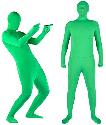 Andoer Tuta chroma key unisex, per adulti, elasticizzata, costume per servizi fotografici, video, effetti speciali, festival, cosplay, carnevale, 170 cm di altezza