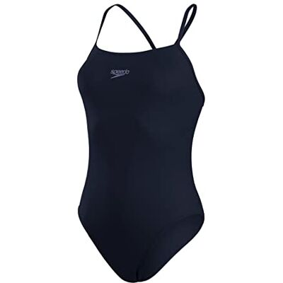 Speedo Donna Eco Endurance+ Thinstrap 1 Piece Costume intero, Navy, 30 Speedo Donna Eco Endurance+ Thinstrap 1 Piece Costume intero, Navy, 30
