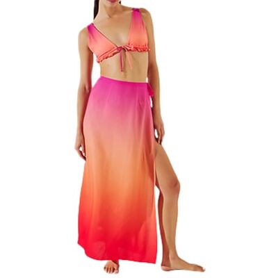 Lagerfeld Donna Printed Tie Maxi Pareo Ombre Hibiscus/Carmelia S Lagerfeld Donna Printed Tie Maxi Pareo Ombre Hibiscus/Carmelia S