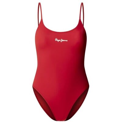 Pepe Jeans Costume da Bagno Pepe SC da Donna, Rosso Ciliegia, M Pepe Jeans Costume da Bagno Pepe SC da Donna, Rosso Ciliegia, M