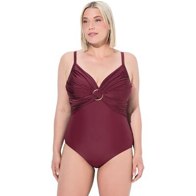 Ulla Popken Donna Costume Intero Viola Bacca 56 Ulla Popken Donna Costume Intero Viola Bacca 56