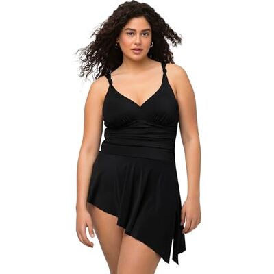 Ulla Popken Donna Costume Intero Nero 54 Ulla Popken Donna Costume Intero Nero 54