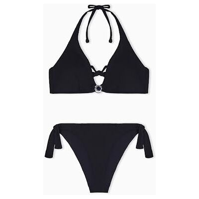 Emporio Armani Triangle+High Waist Brief Bikini Set di Bikini Donna (Pacco da 2) Emporio Armani Triangle+High Waist Brief Bikini Set di Bikini Donna (Pacco da 2)