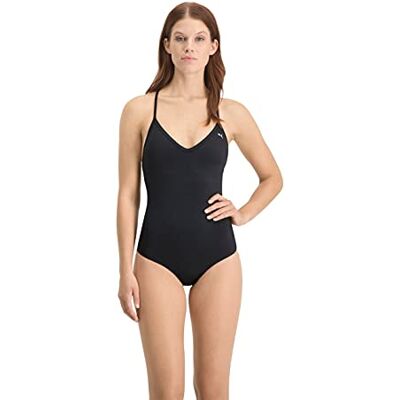 Puma SWIM WOMEN V-NECK CROSSBACK SWIMSUIT 1P C: black_T: XL Puma SWIM WOMEN V-NECK CROSSBACK SWIMSUIT 1P C: black_T: XL