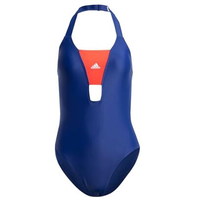 Adidas Donna Sportswear Colorblock Swimsuit, Dark Blue/Bright Red, 46 Adidas Donna Sportswear Colorblock Swimsuit, Dark Blue/Bright Red, 46