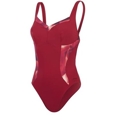 Speedo Costume da Bagno Modellante Stampato Luna Elustre, Abbigliamento Modellante, Costumi da Bagno per Spiaggia e Vacanze Costume da Bagno per Donna, Basque Red/Magenta Haze/Soft Bloom, 32 Speedo Costume da Bagno Modellante Stampato Luna Elustre, Abbigliamento Modellante, Costumi da Bagno per Spiaggia e Vacanze Costume da Bagno per Donna, Basque Red/Magenta Haze/Soft Bloom, 32