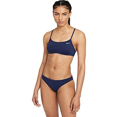 Nike Racerback Bikini da Donna, Donna, Bikini, , Blu (Midnight Navy), XXL Nike Racerback Bikini da Donna, Donna, Bikini, , Blu (Midnight Navy), XXL