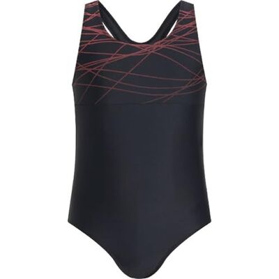 Energetics Pamela Costume Intero Black/Red Light 128 Energetics Pamela Costume Intero Black/Red Light 128