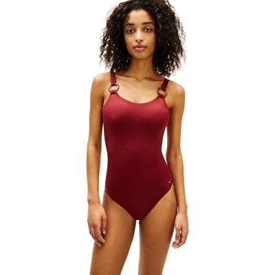 Tommy Hilfiger Scoop Back Op Uw0uw06480 Costume Intero con Scollo Rotondo Donna (Pacco da 1) Tommy Hilfiger Scoop Back Op Uw0uw06480 Costume Intero con Scollo Rotondo Donna (Pacco da 1)