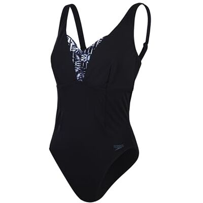 Speedo Costume da Bagno Modellante Stampato Opus Gem DD+ 1, Abbigliamento Modellante, Costumi da Bagno per Spiaggia e Vacanze Costume da Bagno per Donna, Nero/Grigio Ossido/Bianco, 40 Speedo Costume da Bagno Modellante Stampato Opus Gem DD+ 1, Abbigliamento Modellante, Costumi da Bagno per Spiaggia e Vacanze Costume da Bagno per Donna, Nero/Grigio Ossido/Bianco, 40