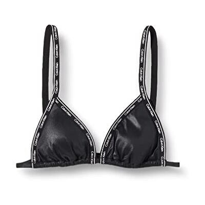 Calvin Klein Top Bikini a Triangolo Donna Imbottito, Nero (PVH Black), M Calvin Klein Top Bikini a Triangolo Donna Imbottito, Nero (PVH Black), M