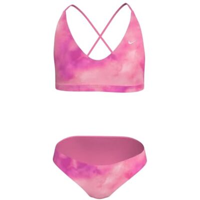 Nike Swim Aquatic AWE Lace UP Bikini Set Pink Glow Nike Swim Aquatic AWE Lace UP Bikini Set Pink Glow