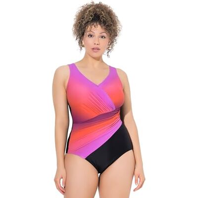 Ulla Popken Badeanzug, Farbverlauf, Softcups, Drapiert, Recycelt Costume Intero, Porpora, 48 Donna Ulla Popken Badeanzug, Farbverlauf, Softcups, Drapiert, Recycelt Costume Intero, Porpora, 48 Donna
