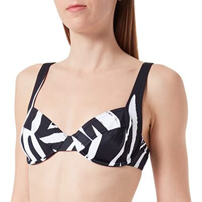 Triumph Summer Mix & Match W 01 Pt, Bikini Top, Donna, Bianco (White Dark Combination), 44 / B Triumph Summer Mix & Match W 01 Pt, Bikini Top, Donna, Bianco (White Dark Combination), 44 / B