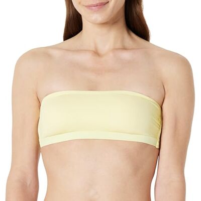Amazon Essentials Top da Bagno a Fascia Donna, Giallo Chiaro, 46 Amazon Essentials Top da Bagno a Fascia Donna, Giallo Chiaro, 46