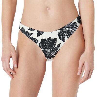 Amazon Essentials Slip Bikini con Sgambatura Alta Donna, Crema Nero Floreale, 48 Amazon Essentials Slip Bikini con Sgambatura Alta Donna, Crema Nero Floreale, 48