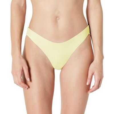 Amazon Essentials Slip Bikini con Sgambatura Alta Donna, Giallo Chiaro, 48 Amazon Essentials Slip Bikini con Sgambatura Alta Donna, Giallo Chiaro, 48