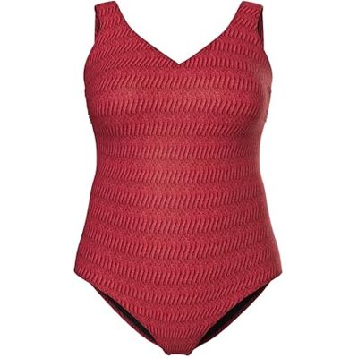 Ulla Popken Donna Costume Intero Lampone Scuro 46 Ulla Popken Donna Costume Intero Lampone Scuro 46