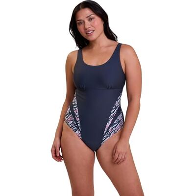Sans Complexe Bondi Beach Costume da Bagno One Piece, Grigio e Grafica, 44-46 Donna Sans Complexe Bondi Beach Costume da Bagno One Piece, Grigio e Grafica, 44-46 Donna