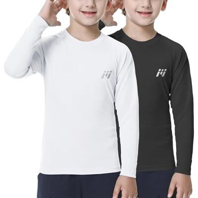 MEETWEE Ragazzi Rash Guard Maglietta Nuoto Manica Lunga UV Protezione, UPF50+ Costume da Bagno per Bambini per Surf Beach Pool MEETWEE Ragazzi Rash Guard Maglietta Nuoto Manica Lunga UV Protezione, UPF50+ Costume da Bagno per Bambini per Surf Beach Pool