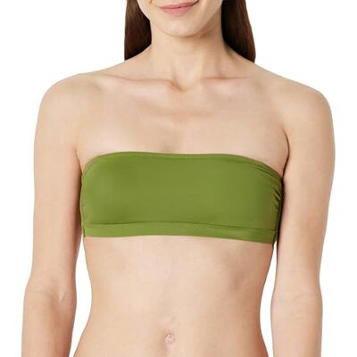 Amazon Essentials Top da Bagno a Fascia Donna, Verde Oliva, 52 Amazon Essentials Top da Bagno a Fascia Donna, Verde Oliva, 52