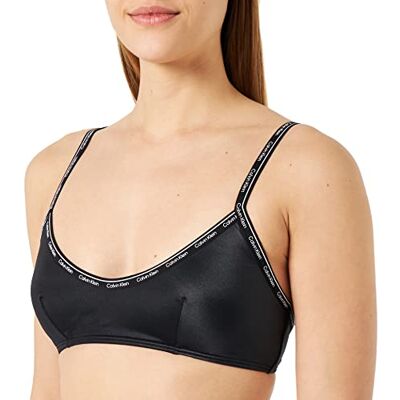 Calvin Klein Top Bikini a Bralette Donna Imbottito, Nero (PVH Black), M Calvin Klein Top Bikini a Bralette Donna Imbottito, Nero (PVH Black), M