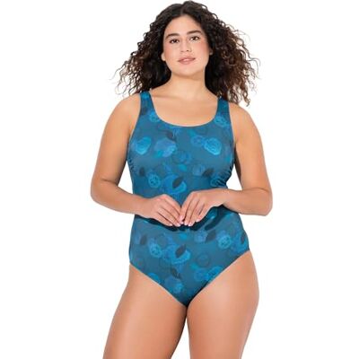 Ulla Popken Donna Costume Intero Blu 54+ Ulla Popken Donna Costume Intero Blu 54+